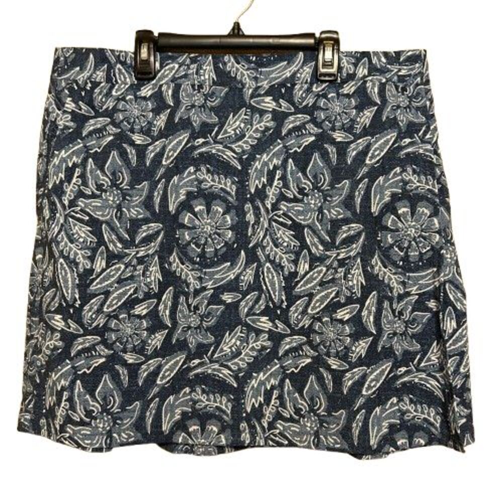 RipSkirt Hawaii Floral Wrap Skirt Womens XL Length 1 Mini Blue White Floral